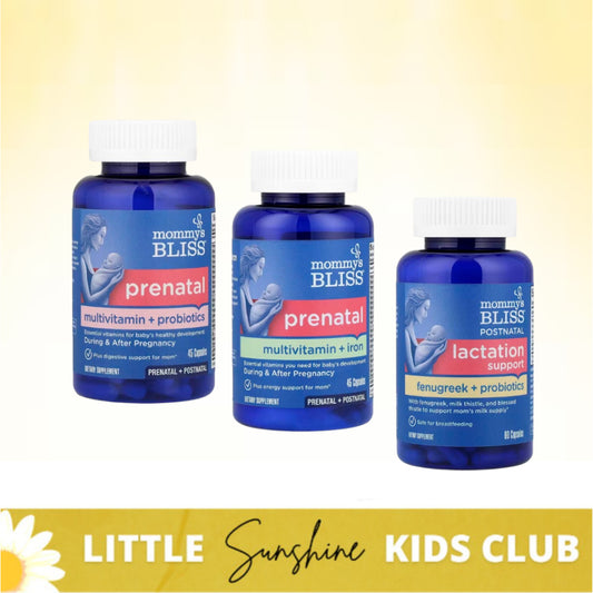 LittleSunshine | Mommy's Bliss, Prenatal Multivitamin + Probiotics, & Postnatal Lactation Capsules