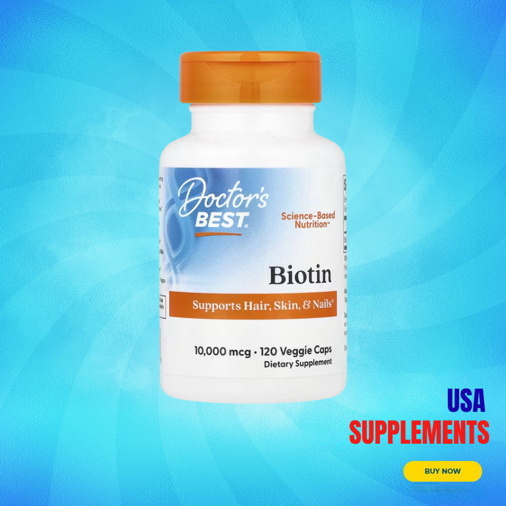 USA Supplements | Doctor's Best, Biotin ( Supports Hair Growth & Improves Skin Health )
