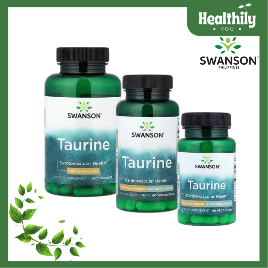 HealthilyYou | Swanson, Taurine, 500 mg, 1,000 mg Capsules, Promotes Cardiovascular Health