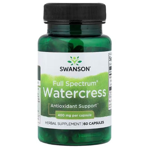 HealthilyYou | Swanson, Full Spectrum® Watercress, 400 mg, 60 Capsules Antioxidant Support