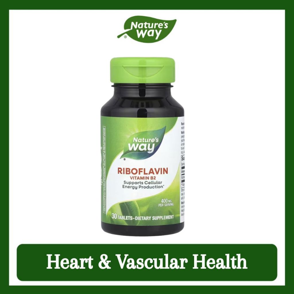 Nature's Way, Riboflavin, Vitamin B2 ( Supports Cellular Processes, Heart & Vascular Health )