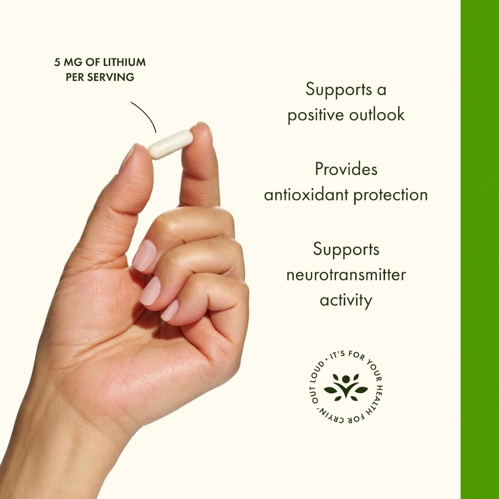 Healthily You | Swanson, Lithium Orotate, 5 mg, 60 Veggie Capsules Brain and Nervous System Health