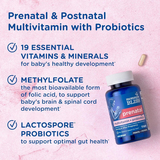 LittleSunshine | Mommy's Bliss, Prenatal Multivitamin + Probiotics, & Postnatal Lactation Capsules