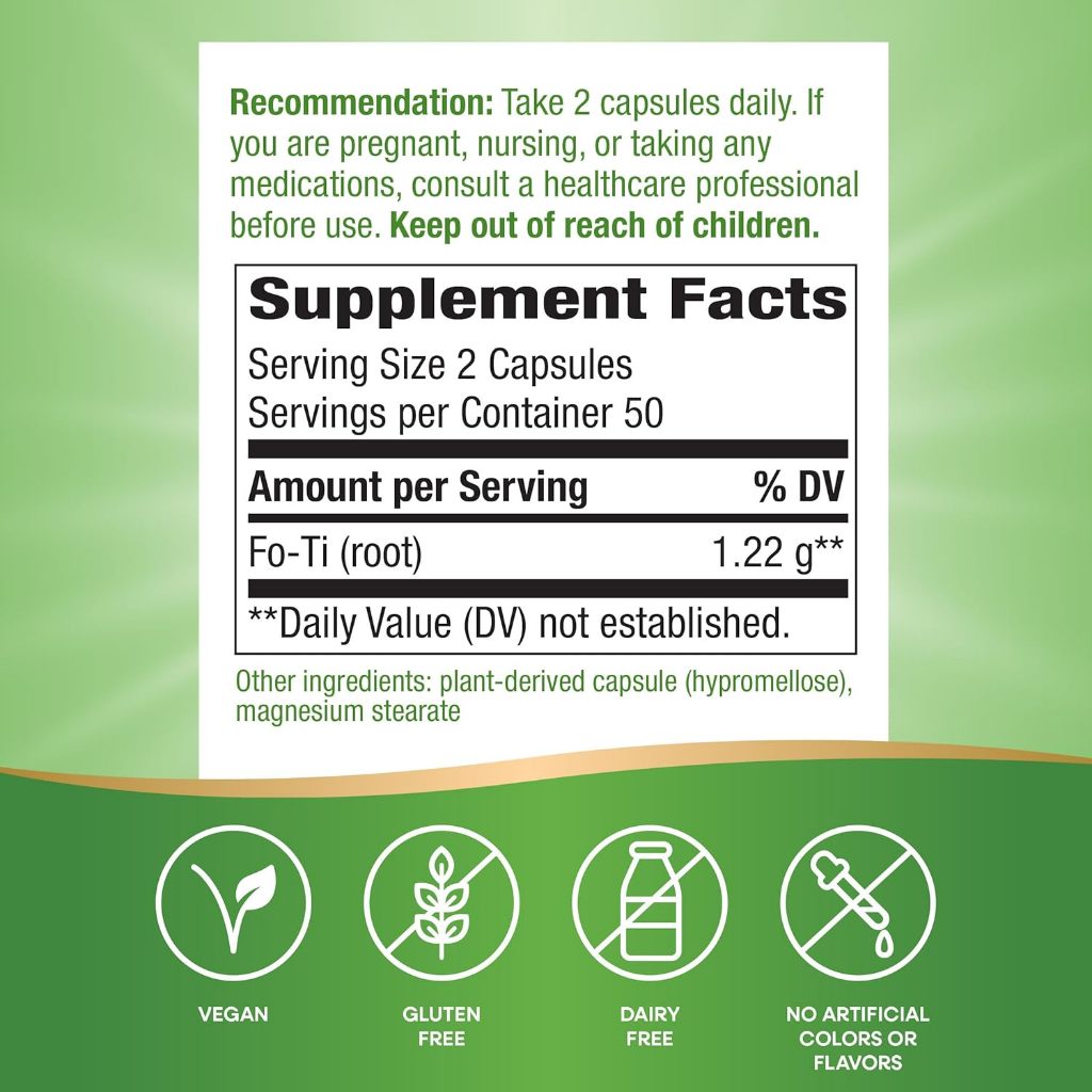 Nature's Way, Fo-Ti Root ( Liver Health & Supports Youthful Vitality )