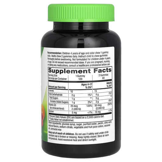 Nature's Way, Vitamin D3 Gummy ( Bone Health Support & Immune Function )