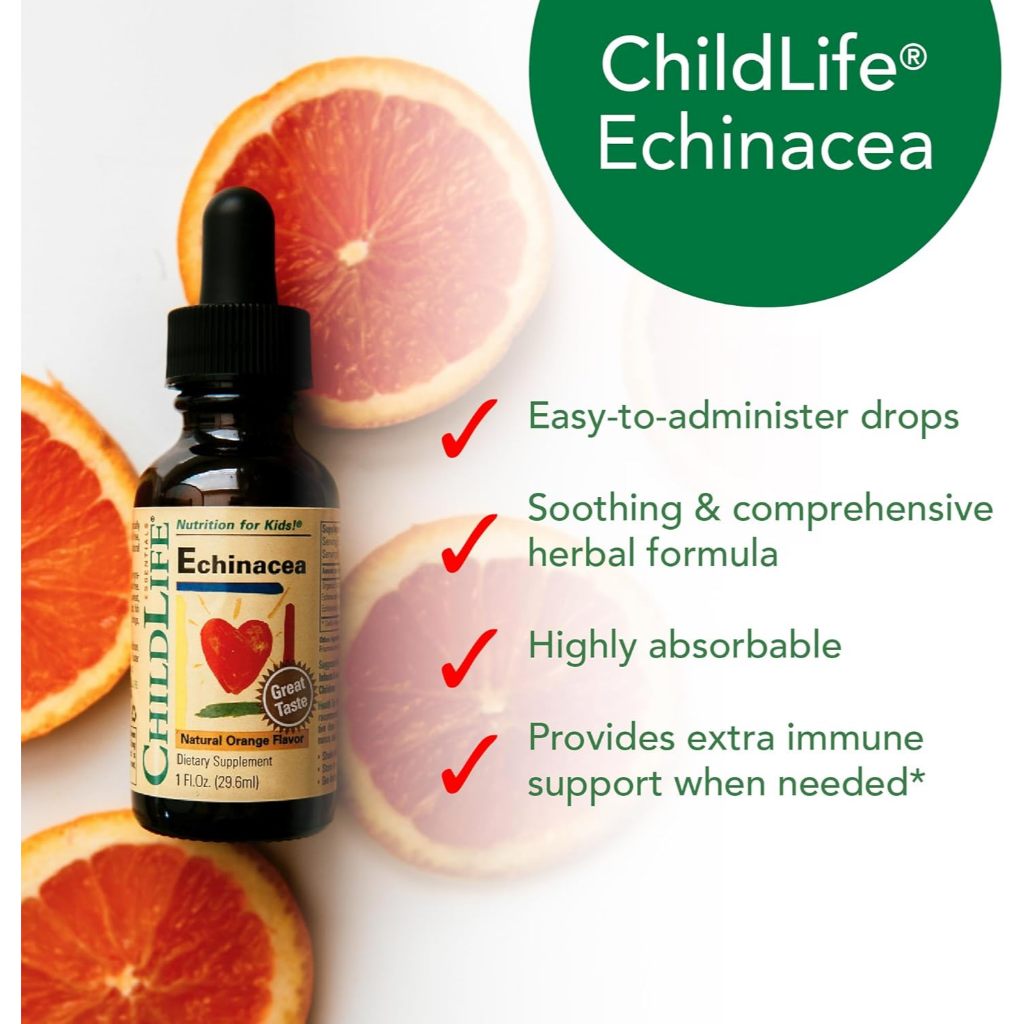 LittleSunshine | ChildLife Essentials, Echinacea, Natural Orange, Organic Liquid Elderberry,