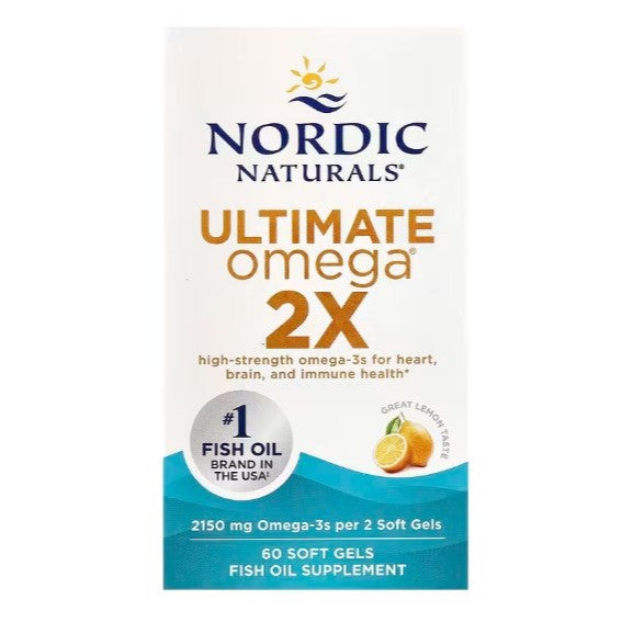 NaturalSolutions | Nordic Naturals, Ultimate Omega, Lemon, 1280 mg, D3, 2X, Heart, Brain and Immune