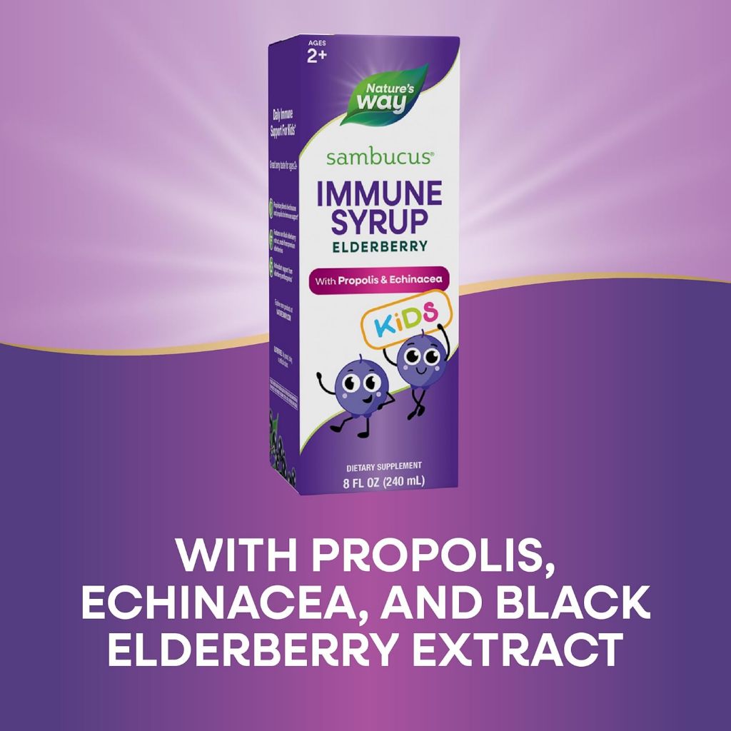 LittleSunshine | Nature's Way, Sambucus® Kids, Immune Syrup Elderberry with Propolis & Echinacea,