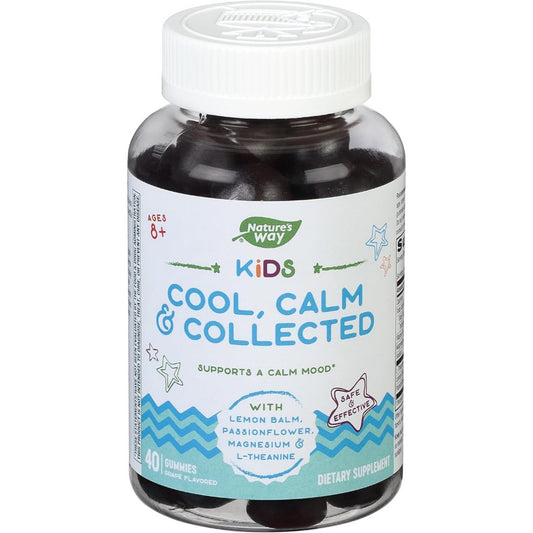 LittleSunshine | Nature's Way, Kids, Cool & Calm Gummy, Ages 8 +, Grape, Magnesium & L-Theanine