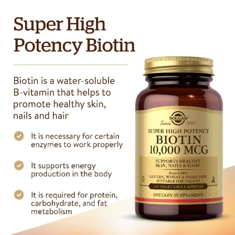 Low Cost PH | Solgar, Super High Potency Biotin, 10,000/5000/300 mcg, Vegetable Capsules