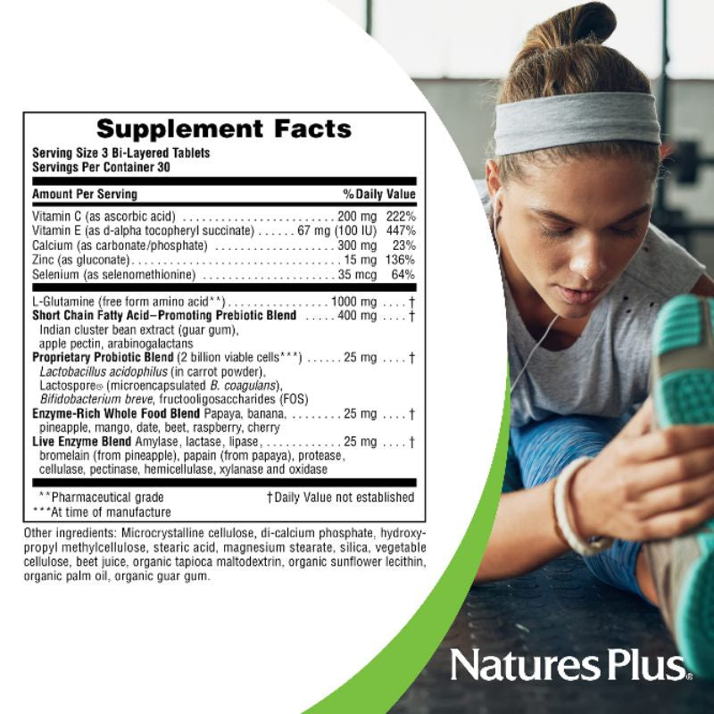 LowCostPh | NaturesPlus, Total Digestive Wellness, GI Natural, 90 Bi-Layered Tablets