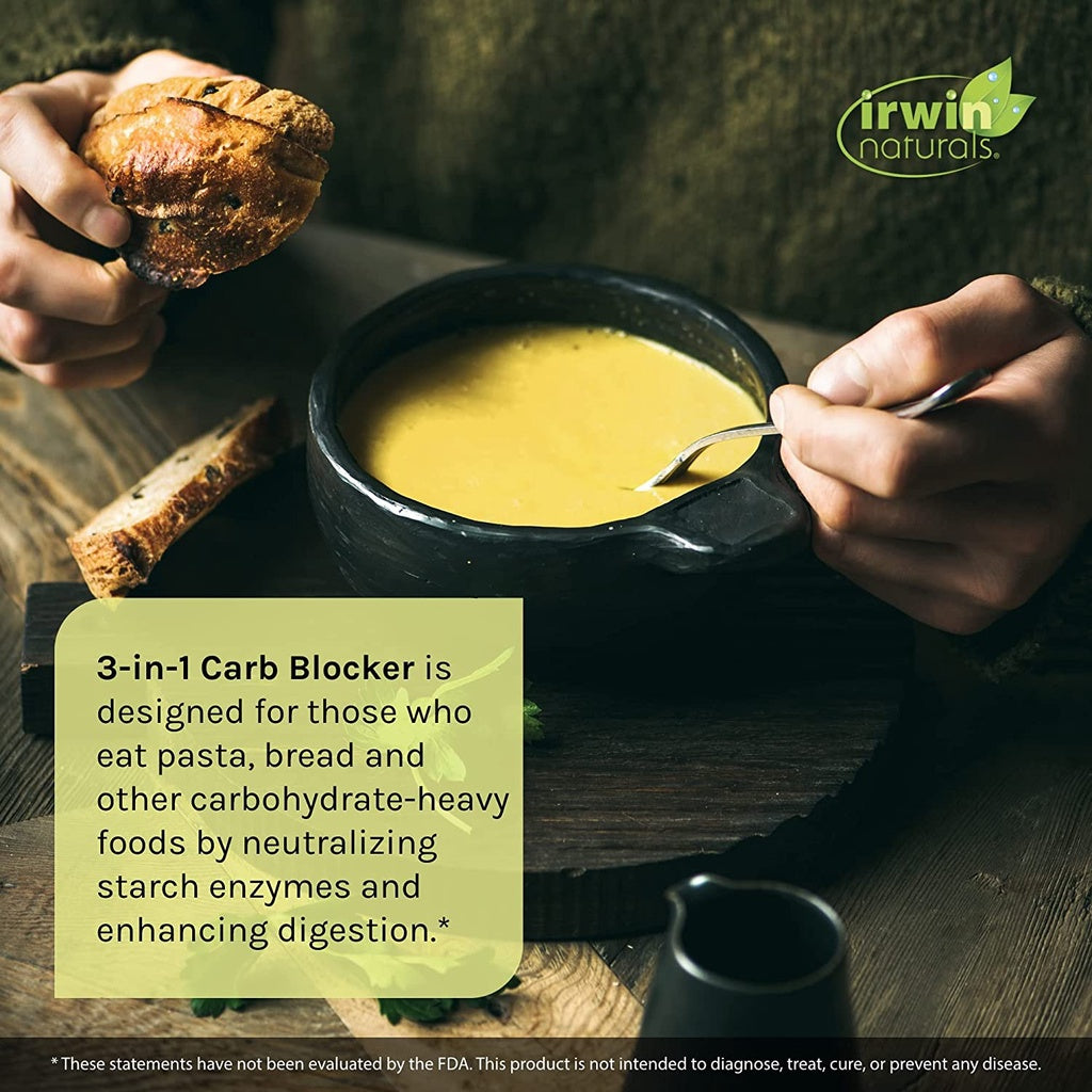 Low Cost PH | Irwin Naturals, 3-in-1 Carb Blocker, Maximum Strength Neutralize-Carbs Keto Support.