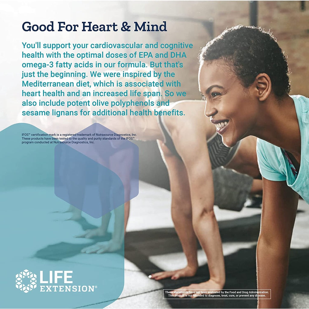 USA Onhand | Life Extension, Super Omega-3 EPA/DHA Fish Oil Sesame Lignans & Olive.