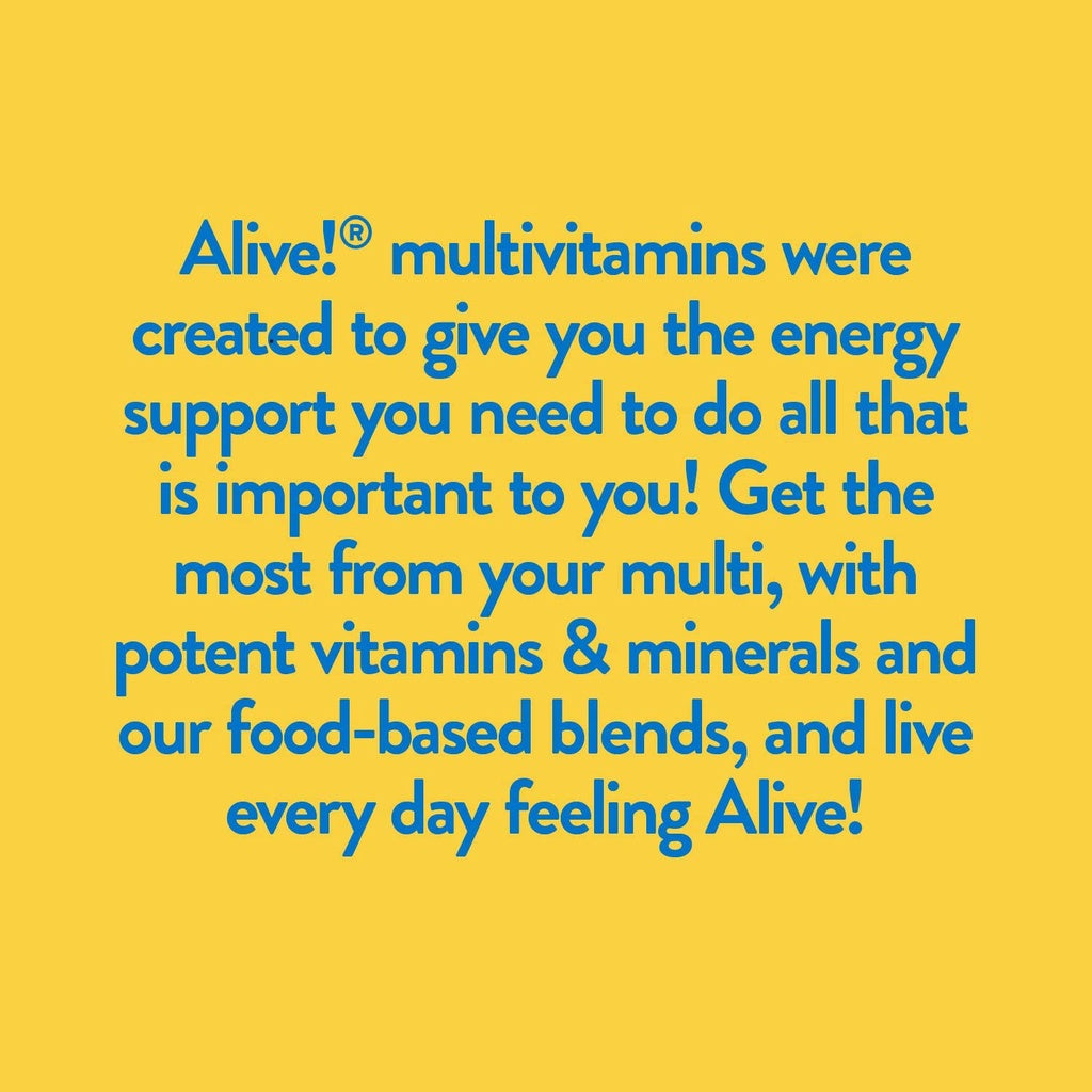 USA Onhand | Nature's Way, Alive! Max3 Potency, Men's and Women's Daily Multivitamin, No Added Iron