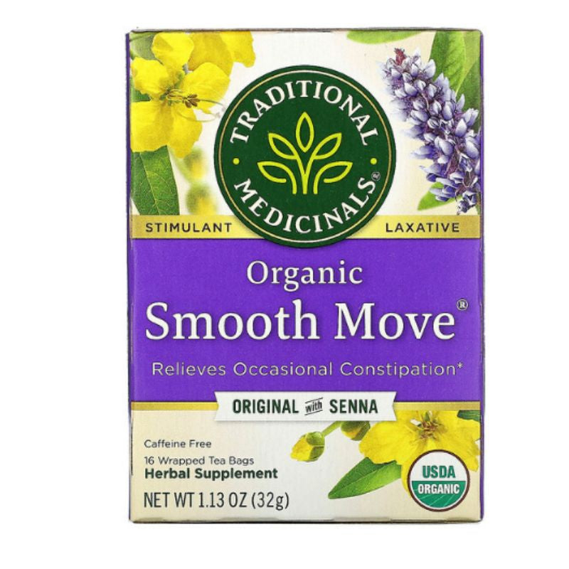 LowCostPH | Organic Smooth Move, Tulsi, Ginger, Healthy Cycle, 16 Wrapped Tea Bags, 1.13 oz (32 g)