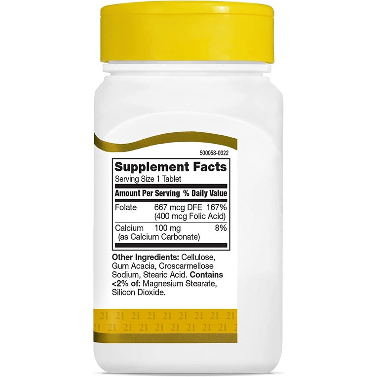 LowCostPh | 21st Century, NaturesPlus, Folic Acid, 400 mcg, 800 mcg, 250 | 180 Easy to Swallow Tabs