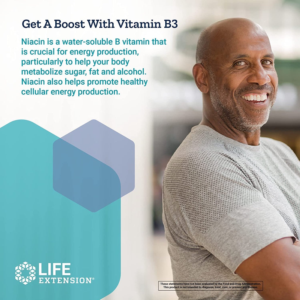 LowCostPH | Life Extension, Vitamin B3 Niacin, 500 mg, 100 Capsules