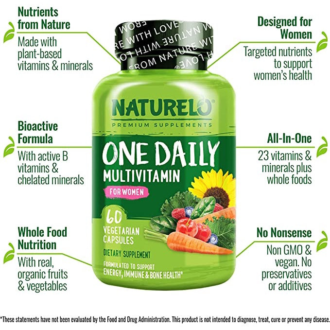 USA Onhand | Naturelo One Daily Multivitamin for Men & Women ( Support Energy & Immune Health )