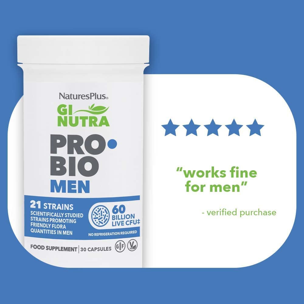 USA Onhand | Natures Plus GI Natural Probiotic Mega 35 strain Men 21Strain Women Dietary Supplements