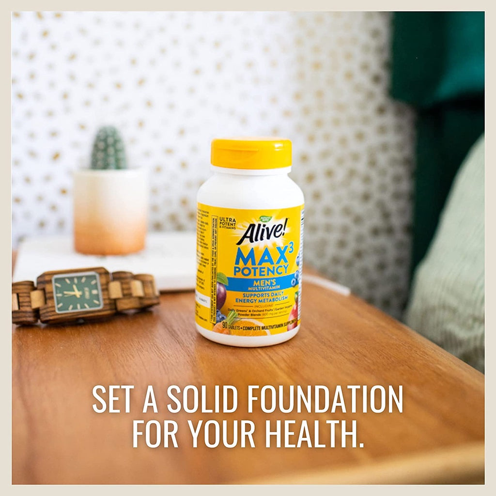 USA Onhand | Nature's Way, Alive! Max3 Potency, Men's and Women's Daily Multivitamin, No Added Iron