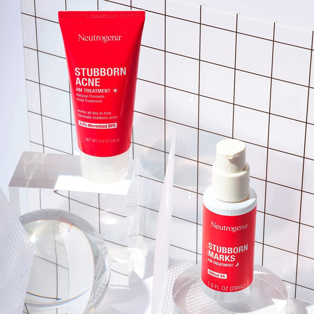 Low Cost PH | Neutrogena, Stubborn Acne AM PM Treatment, Benzoyl Peroxide De La Cruz Ance Treatment.