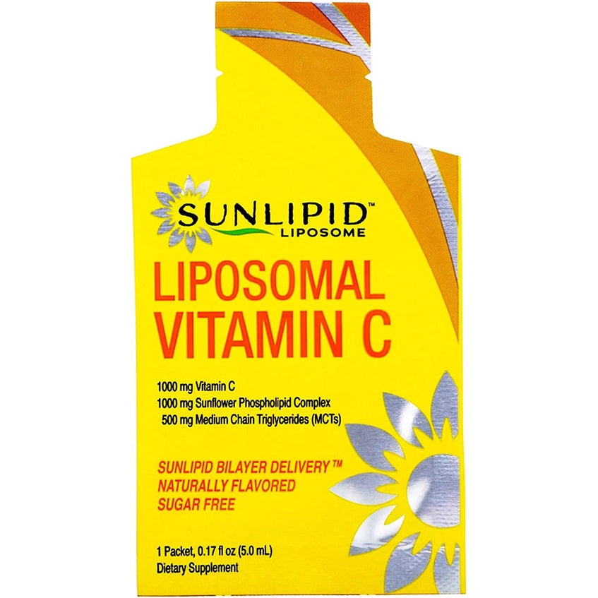 LowCostPH | Sunlipid, Liposomal Vitamin C with MCT Oil, 30 Packets, 0.17 fl oz (5 ml) Each