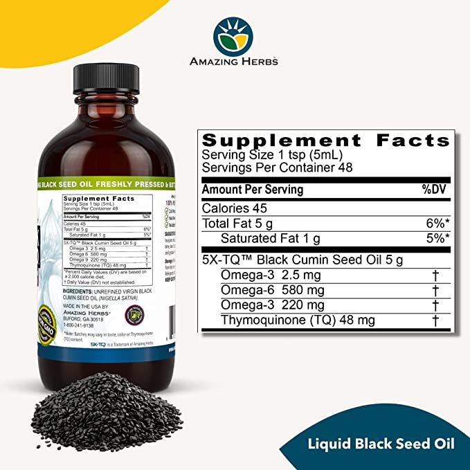 Low Cost PH | Amazing Herbs Black Seed, 500 mg, Support for Respiratory Digestive & Immune System