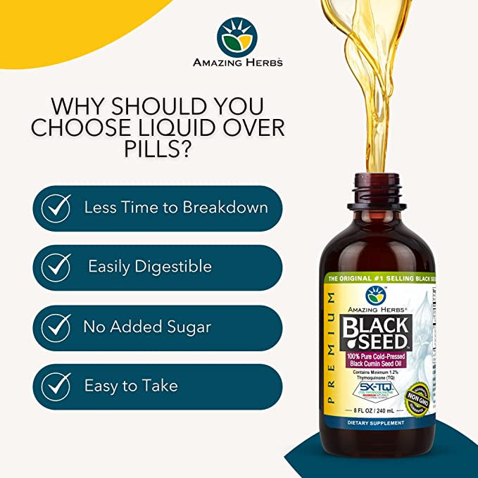 Low Cost PH | Amazing Herbs Black Seed, 500 mg, Support for Respiratory Digestive & Immune System