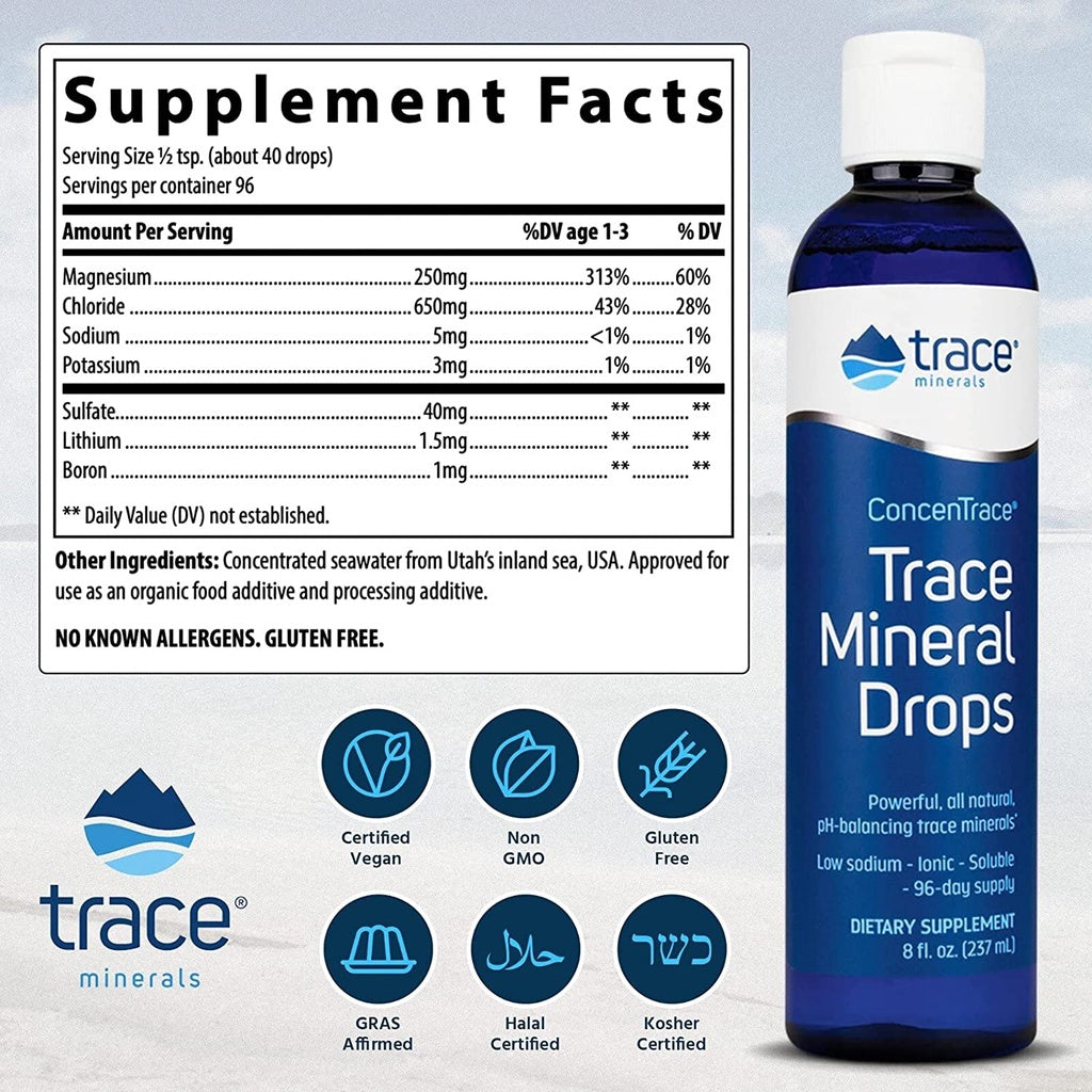 USA Onhand | Trace, ConcenTrace®, Trace Mineral Drops ( Daily Foundation for Health )