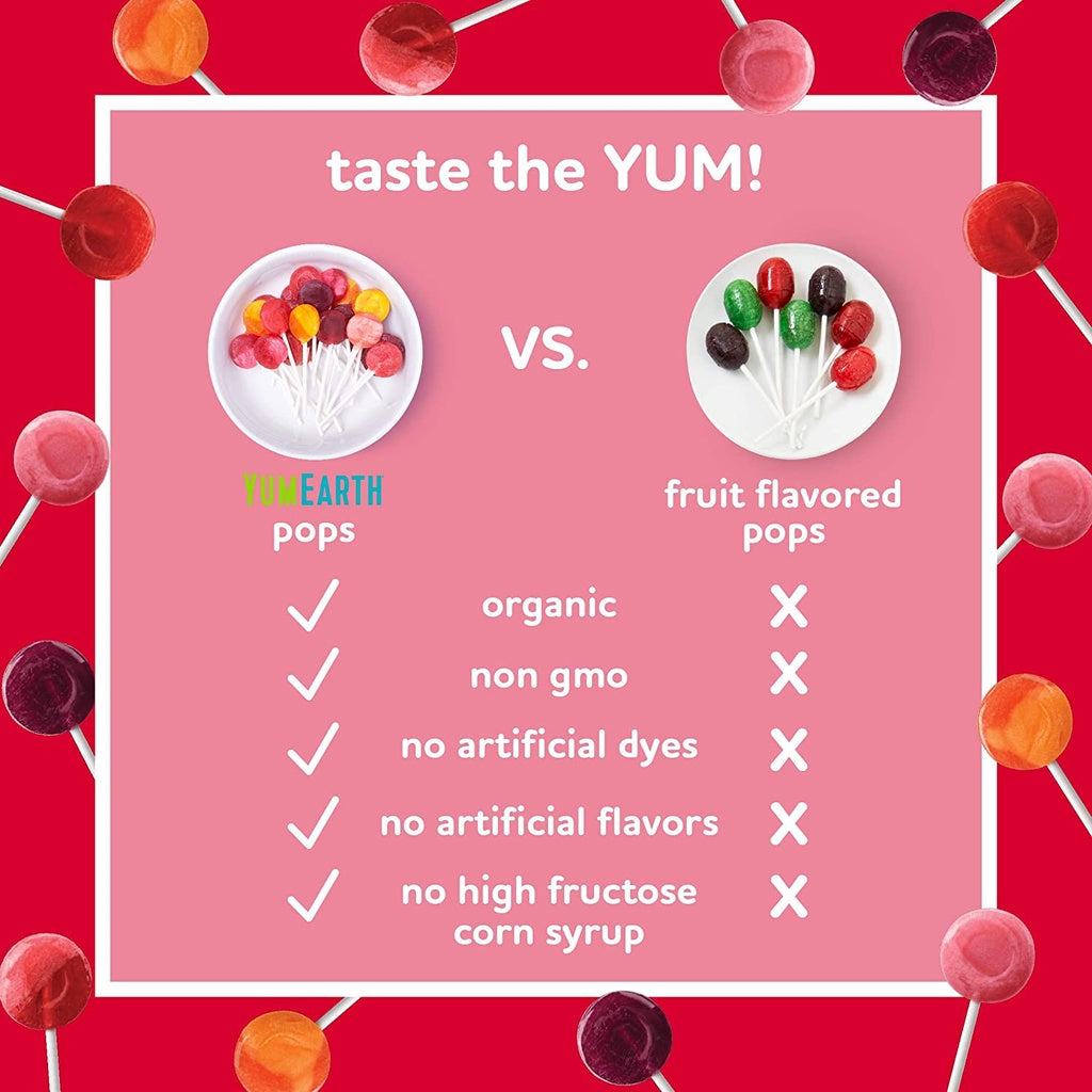 Low Cost PH | YumEarth / Yum Earth Lollipop Organic Pops, Vitamin C lollipops (random flavor)Organic