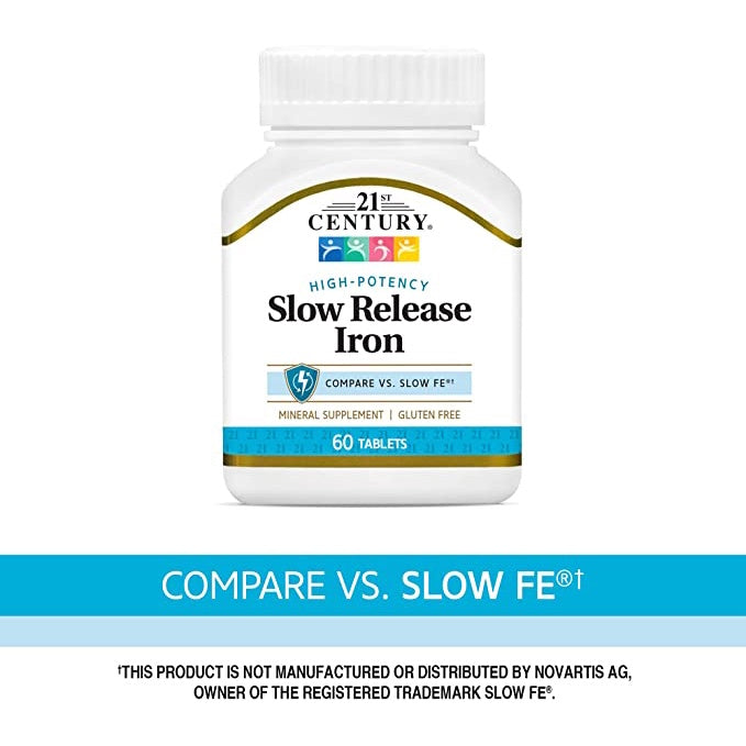 USA Onhand | 21st Century, Iron 65 mg, Iron 27 mg, Slow Release Iron Dietary Supplements.