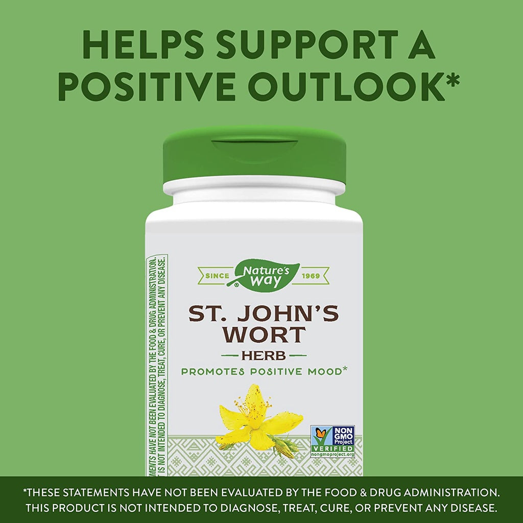 LowCostPh | Nature's Way, St. John's Wort Herb, 700 mg, 100| 180 Vegan Capsules (350 mg per Capsule)