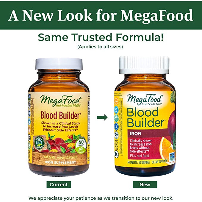 USA Onhand | Megafood Blood Builder Iron Dietary Supplements Help increase Iron Level Supplements.