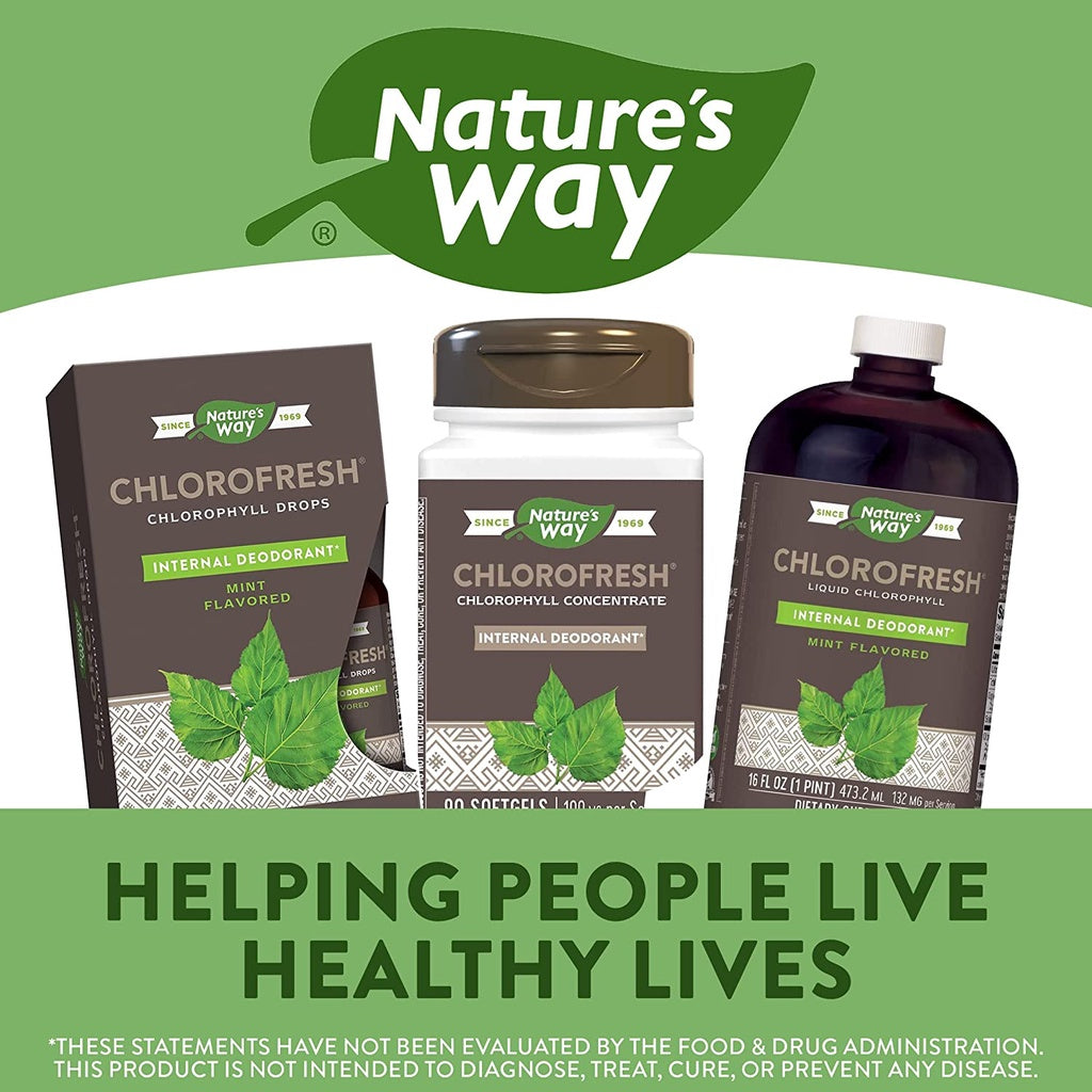 USA Onhand | Nature's Way, Chlorofresh, Liquid Chlorophyll, Mint, Concentrate Drops Oral Health.
