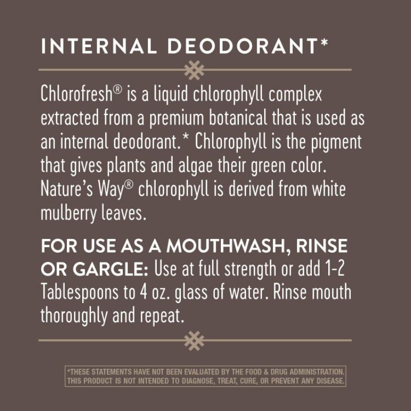 USA Onhand | Nature's Way, Chlorofresh, Liquid Chlorophyll, Mint, Concentrate Drops Oral Health.