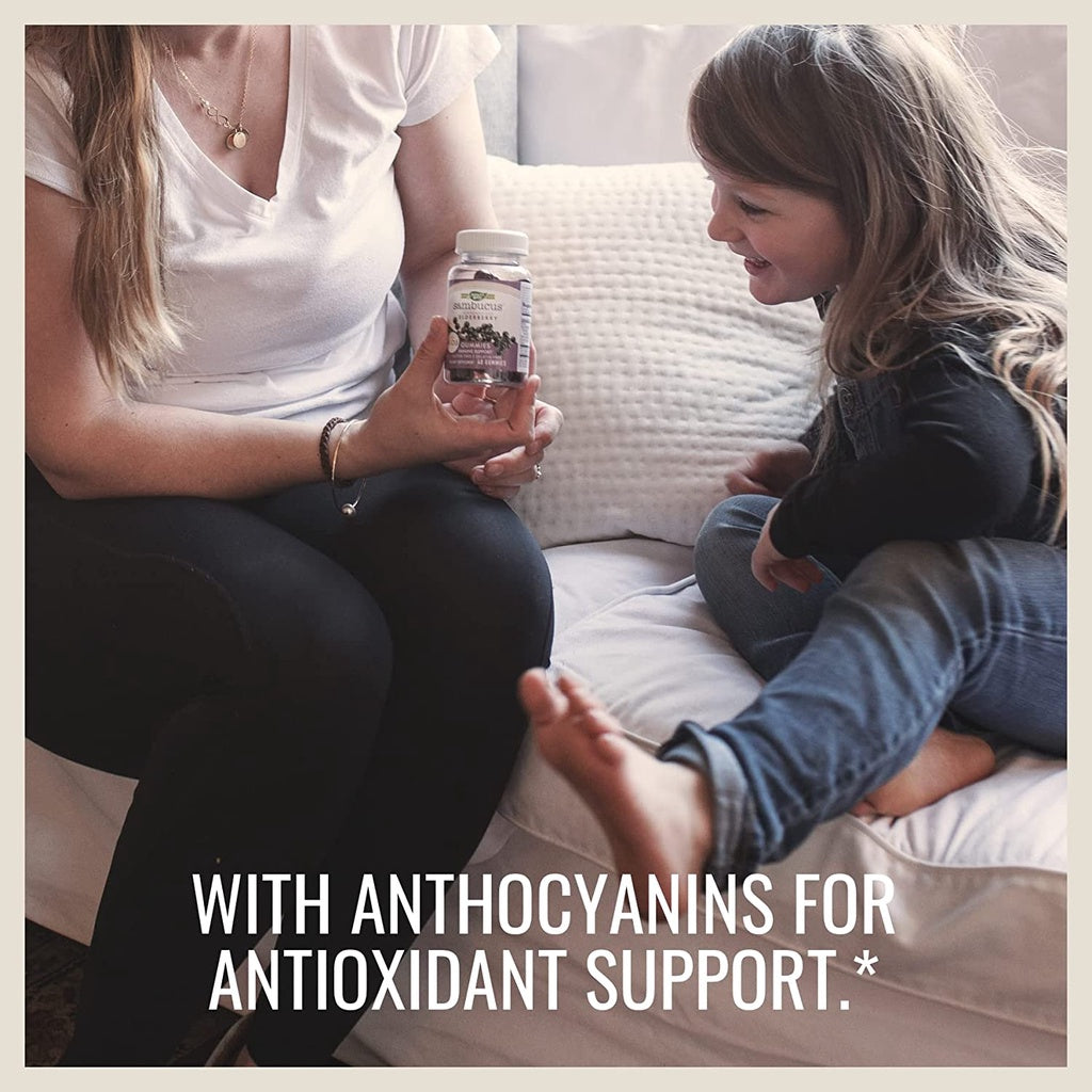 USA Onhand | Nature's Way Immune Support Sambucus Gummies for Kids and Adult Elderberry