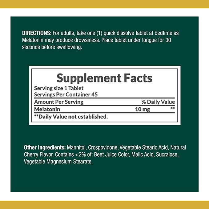 USA Onhand | Nature's Bounty, Melatonin ( Sleep Support )