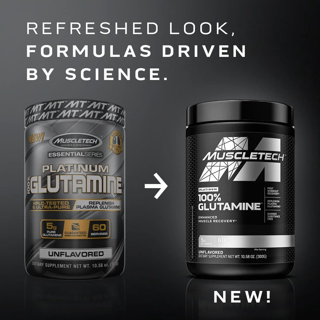 Low Cost PH | Muscletech Platinum 100% Glutamine, Unflavored (300 g) Enhanced Muscle Recovery