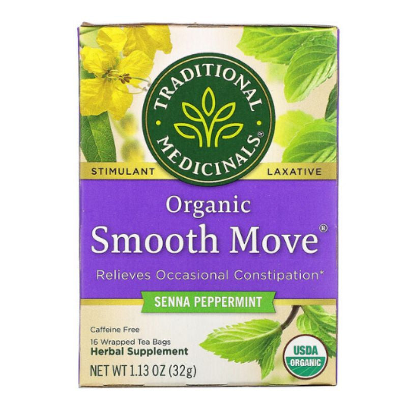 LowCostPH | Organic Smooth Move, Tulsi, Ginger, Healthy Cycle, 16 Wrapped Tea Bags, 1.13 oz (32 g)