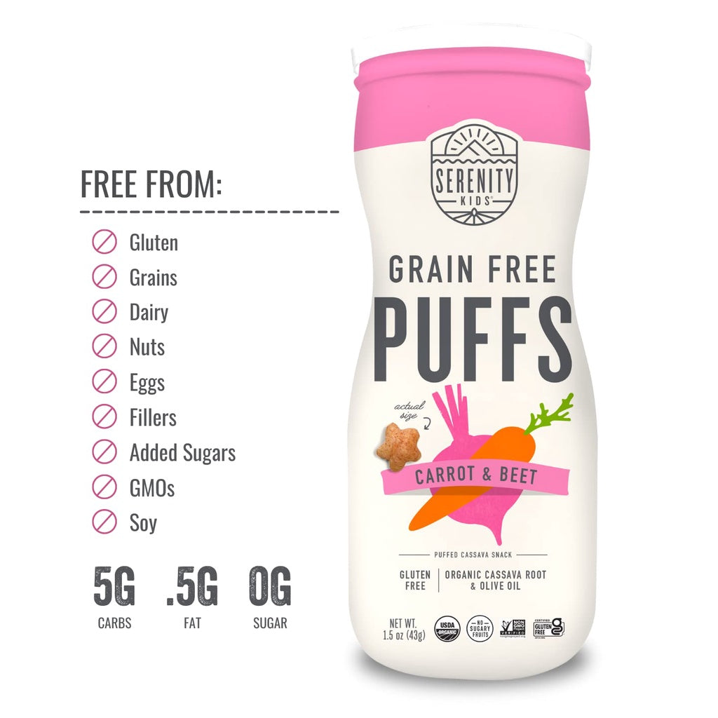 Low Cost Ph | Serenity Kids, Grain Free Puffs, Tomato & Mushroom, 1.5 oz (43 g)