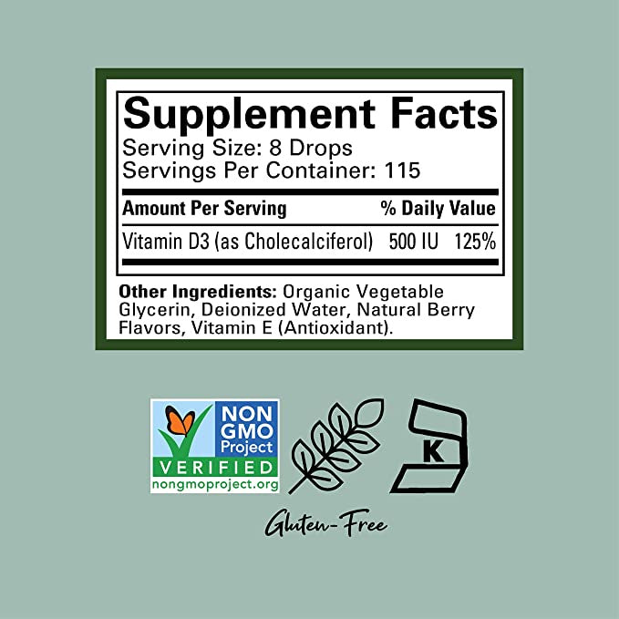 USA Onhand | ChildLife Essentials Organic Vitamin D3 & K2 Drops ( Children's Health )