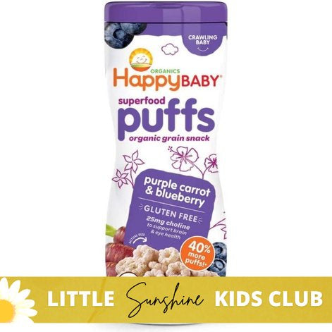 Little Sunshine | Happy Baby, Superfood Puffs Once Upon A Farm, Organic Fruit & Veggie Puffs,