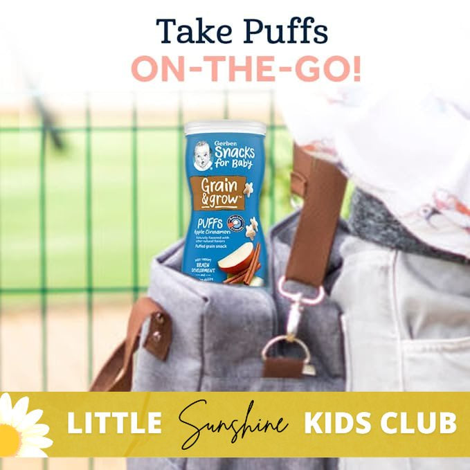 Little Sunshine | Gerbers Puffs, Puffed Grain Snack, 8+ Months,, 1.48 oz (42 g) Baby Snacks