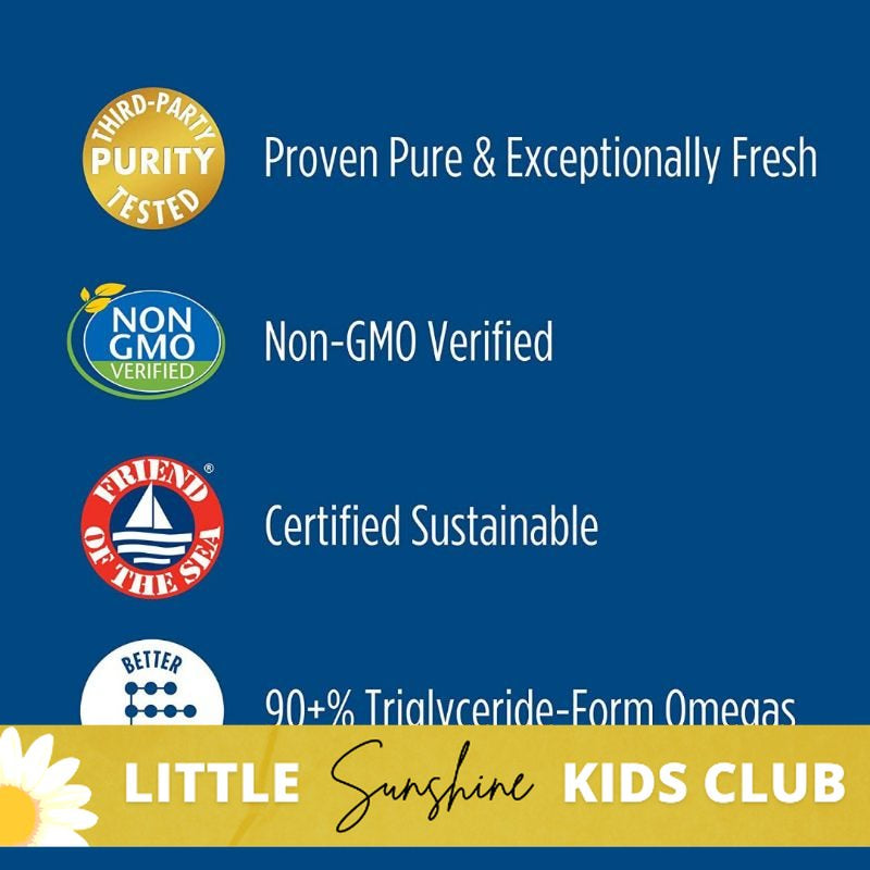 LittleSunshine | Nordic Naturals, Children's DHA, Ages 1-6, Strawberry, Vegetarian, Brain Support