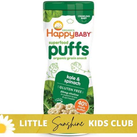 Little Sunshine | Happy Baby, Superfood Puffs Once Upon A Farm, Organic Fruit & Veggie Puffs,