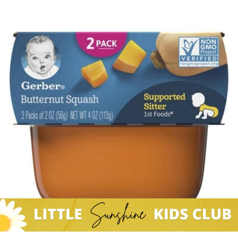 Little Sunshine | Gerber, Natural for Baby, 1st Foods, Butternut Squash, 2 Pack, 2 oz (56 g) Each