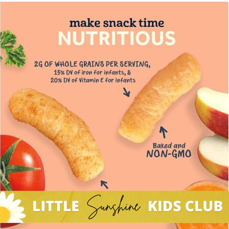 LittleSunshine | Gerbers, Snacks for Baby, Lil' Crunchies, Baked Grain Snack, Wheels 8+Months,(42 g)