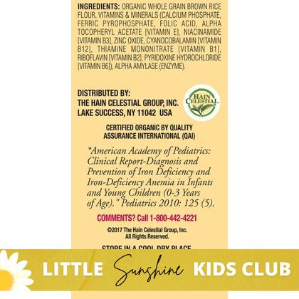 LittleSunshine | Earth's Best, Organic Whole Grain Multi-Grain Cereal, Whole Grain Oatmeal 227g