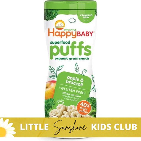 Little Sunshine | Happy Baby, Superfood Puffs Once Upon A Farm, Organic Fruit & Veggie Puffs,