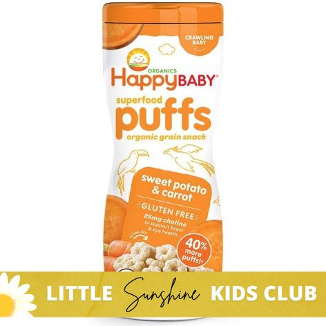 Little Sunshine | Happy Baby, Superfood Puffs Once Upon A Farm, Organic Fruit & Veggie Puffs,